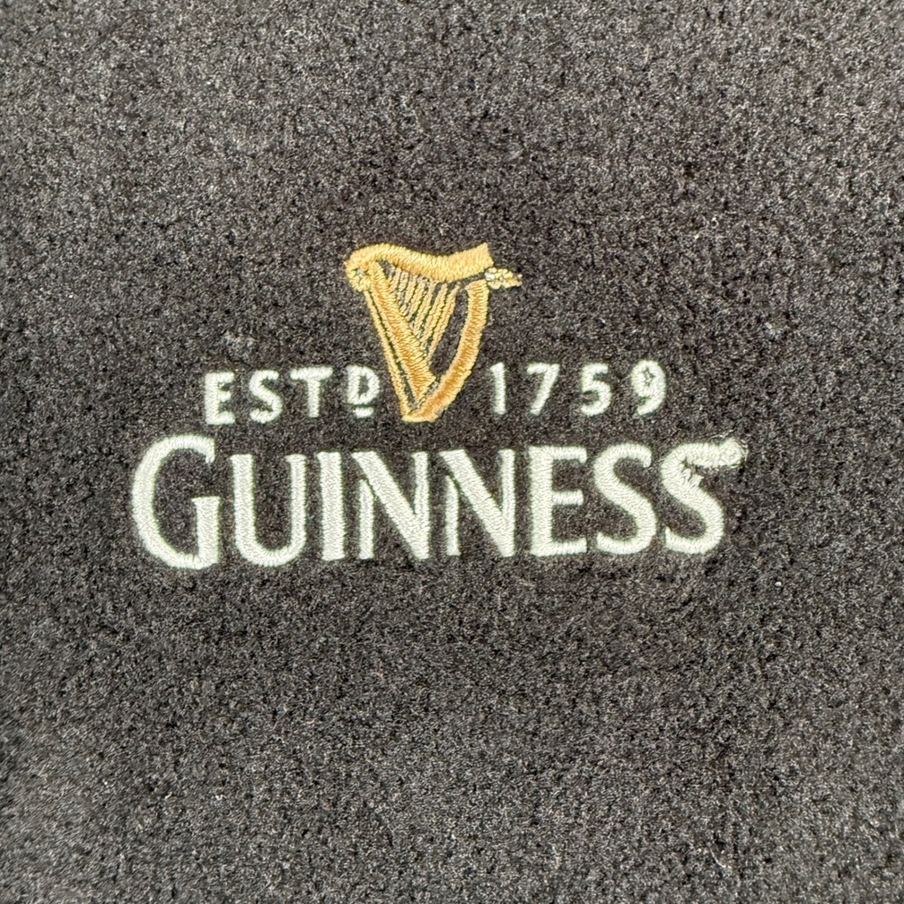 Harriton Guinness Fleece Vest Mens XL Black Full Zip Embroidered Logo Beer Irish - Picture 7 of 7